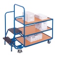 VARIOfit Kommissionierwagen mit 3 Ladeflächen, niedrig-small