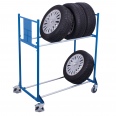 VARIOfit Reifenwagen aus Stahl 300kg Traglast mit 2 Etagen-small