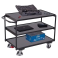 VARIOfit Tischwagen mit Schiebegriff und 3 Ladeflächen 985x595mm Anthrazitgrau-small
