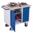 VARIOfit Werkstattwagen mit Schiebegriff, Schrank, 6 Schubladen und großer Ladefläche 1000x600mm-small