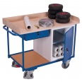 VARIOfit Werkstattwagen mit Schiebegriff, Schrank, Schublade und 2 Ladeflächen bis 1125x630mm-small