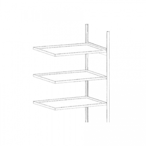 Bauer Anbauregal 3003 für Fässer mit 3 Ebenen, Auffangwanne ohne Gitterrost, 6x200l liegend