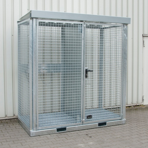 Bauer Gasflaschen-Container GFC-E/G M2 mit Gitterrostboden für 45x Gasflaschen Ø 230 mm