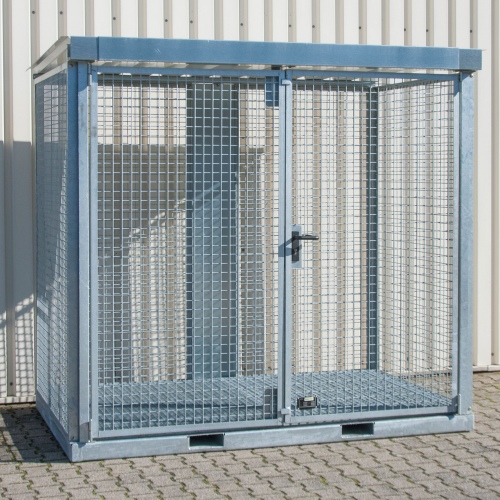 Bauer Gasflaschen-Container GFC-E/G M3 mit Gitterrostboden für 60x Gasflaschen Ø 230 mm