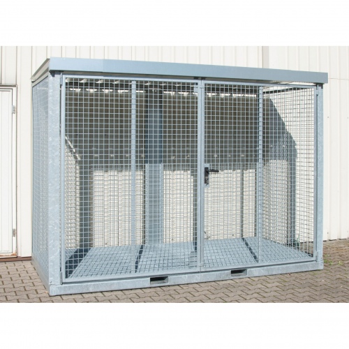 Bauer Gasflaschen-Container GFC-E/G M4 mit Gitterrostboden für 78x Gasflaschen Ø 230 mm