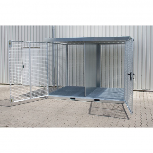 Bauer Gasflaschen-Container GFC-E/G M5 mit Gitterrostboden für 104x Gasflaschen Ø 230 mm