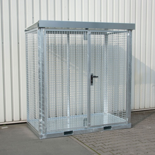 Bauer Gasflaschen-Container GFC-E/T M1 mit Tränenblechboden für 32x Gasflaschen Ø 230 mm