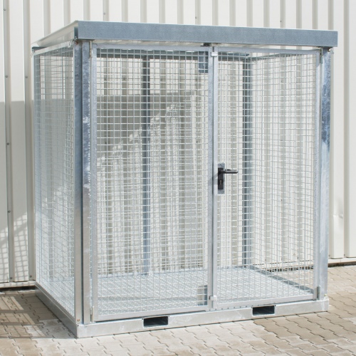 Bauer Gasflaschen-Container GFC-E/T M2 mit Tränenblechboden für 45x Gasflaschen Ø 230 mm