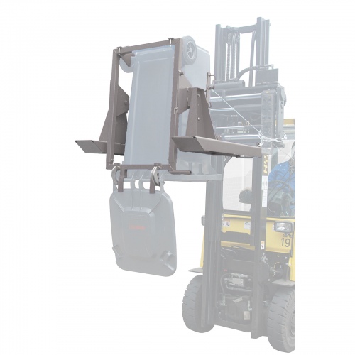 Bauer Mülltonnen-Kipper MK 240 mit Gabelzinkenaufnahme, 1x240l, Mausgrau