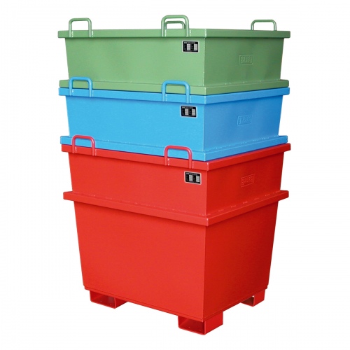 Bauer Universalcontainer UC 750, lackiert, Feuerrot