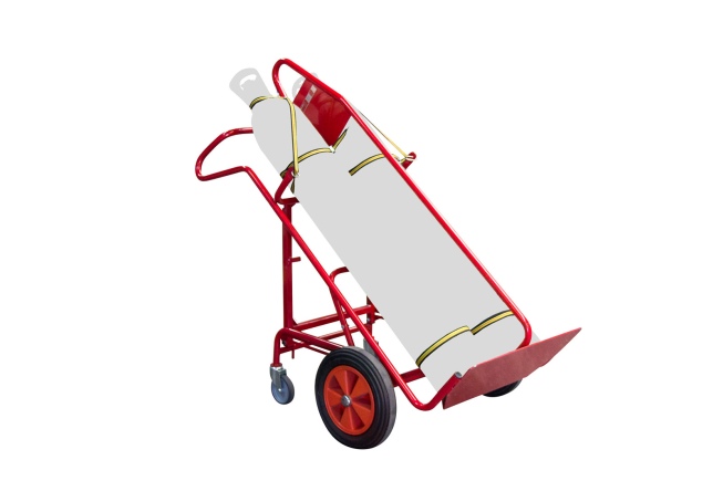 FIMM Sackkarre für Transport von 2 Flaschen mit einem Hubmast und Kipphilfe Tragkraft 250 kg