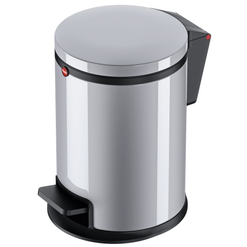 Hailo Pure M Tret-Abfalleimer Silber