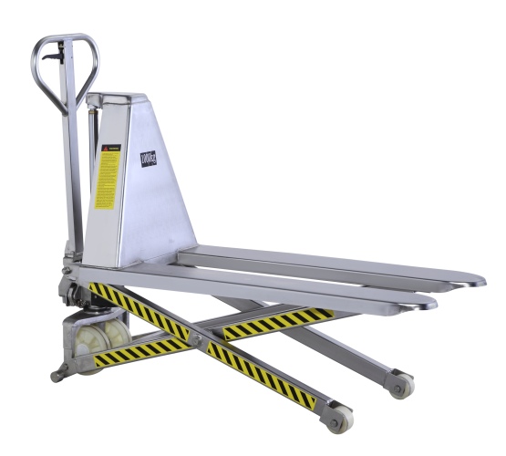 Hanselifter Scherenhubwagen JF-NR aus V2A Edelstahl Hubhöhe 800mm Tragkraft 1000kg
