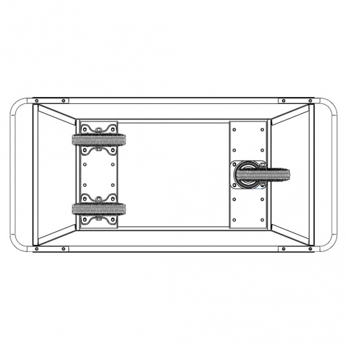 Kongamek Abfallwagen verzinkt mit 3 Rädern Ø400mm pannensichere Bereifung 1310x720x1000mm 400l Volumen