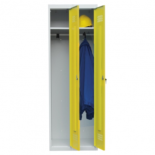 Pro-Bau-Tec Doppel-Spind-Schrank Signalgelb