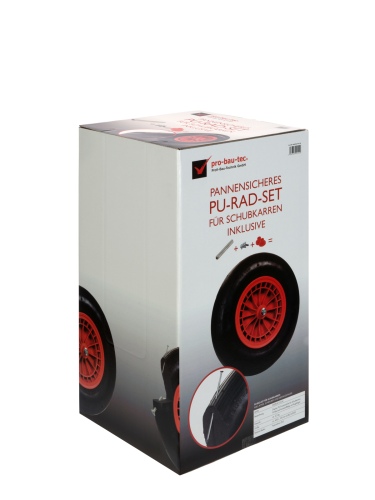 Pro-Bau-Tec Display PU-Rad für Schubkarren inkl. Montagezubehör