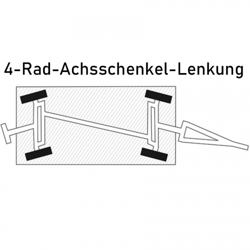 Rollcart Industrieanhänger mit 4-Rad- Achschenkel- Lenkung 2000-5000kg Tragkraft Vollgummi/Luftvereifung
