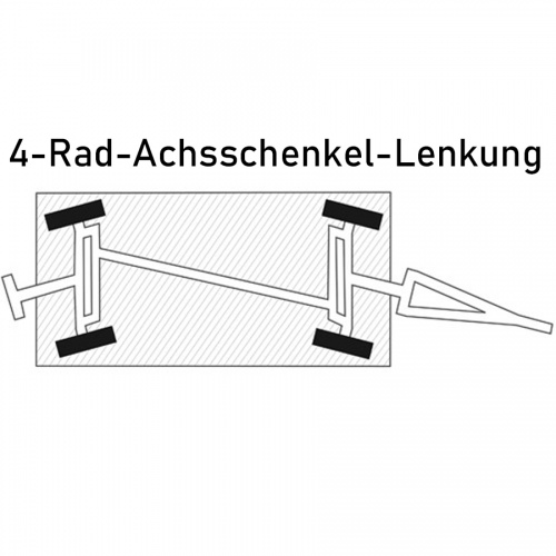 Rollcart Industrieanhänger mit 4-Rad- Achschenkel- Lenkung 2000-5000kg Tragkraft Vollgummi/Luftvereifung