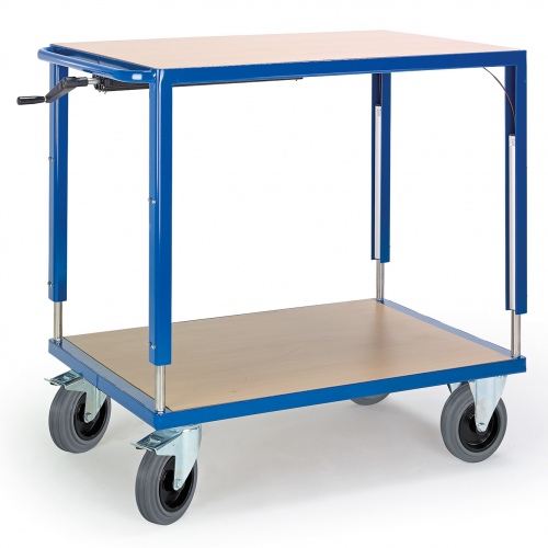 Rollcart Höhenverstellbarer Tischwagen mit 2 Etagen