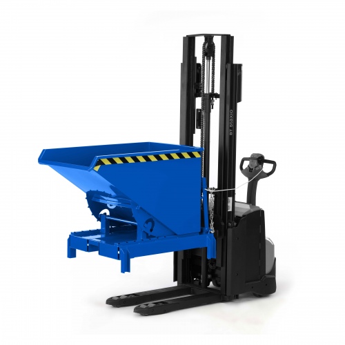 RR Industrietechnik Abrollkipper Typ RAM-DST-60 600dm³ für Deichselstapler RAL 5010 Enzianblau