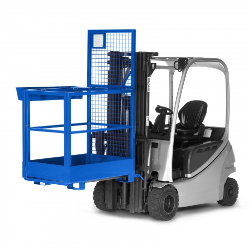 RR Industrietechnik Arbeitskorb Typ RAK-SLIM 800x800x1910mm RAL5010 Enzianblau