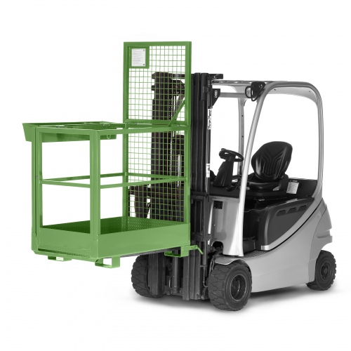 RR Industrietechnik Arbeitskorb Typ RAK-SLIM 800x800x1910mm RAL6011 Resedagrün