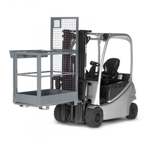 RR Industrietechnik Arbeitskorb Typ RAK-SLIM 800x800x1910mm RAL7005 Mausgrau