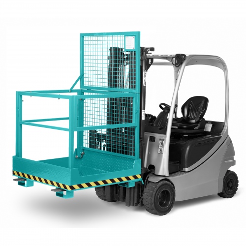 R+R Industrietechnik Arbeitskorb Typ RAK-Compact 1200x1080x1910mm RAL5018 Türkisblau