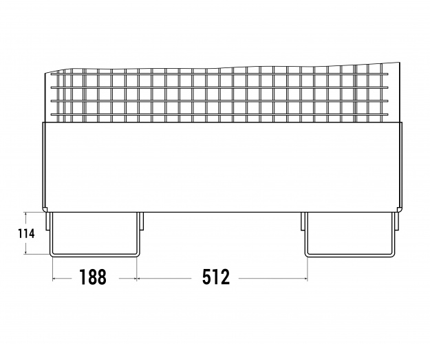 R+R Industrietechnik Arbeitskorb Typ RAK-Kranbar 1200x800x2200mm RAL5010 Enzianblau