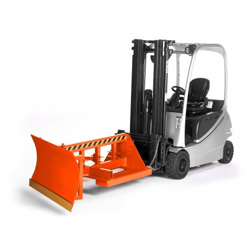 R+R Industrietechnik Schneeschieber Typ RSP-15 mit Polyurethanschürfleiste Schildbreite 1500mm RAL 2004 Reinorange