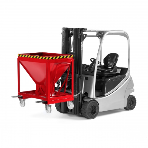 RR Industrietechnik Silowagen Typ RSLF 600dm³ fahrbar RAL 3000 Feuerrot