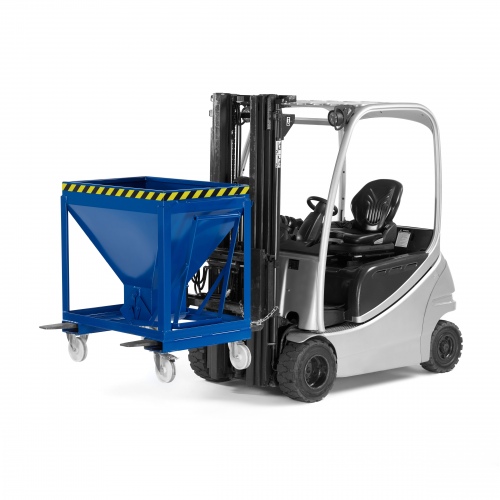 RR Industrietechnik Silowagen Typ RSLF 600dm³ fahrbar RAL 5010 Enzianblau