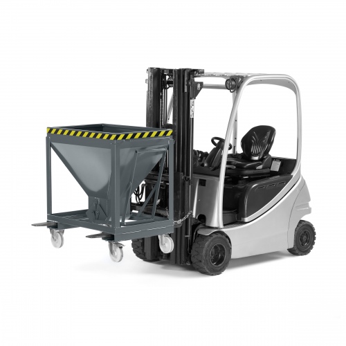 RR Industrietechnik Silowagen Typ RSLF 600dm³ fahrbar RAL 7005 Mausgrau