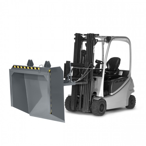 RR Industrietechnik Staplerschaufel Typ RS-100 1640x1900x550mm 1000dm³ RAL 7005 Mausgrau