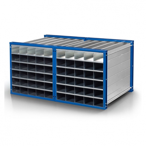 RR Industrietechnik Wabenregal RWR-16/1 1000x1000x1000mm mit 16 Fächern RAL 5010 Enzianblau