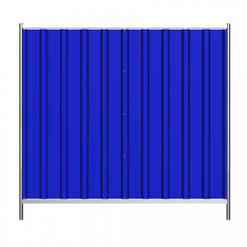 Schake Mobilzaun Trapez 2,2x1,2m mit Stahlblechfüllung, blau