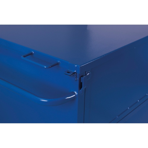 VARIOfit Blechkastenwagen fest verschweißt mit Deckel und halb abklappbarer Längswand