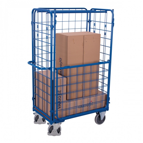 VARIOfit Längswand, hoch und halb abklappbar für Paket-/ Etagenwagen 850x500mm