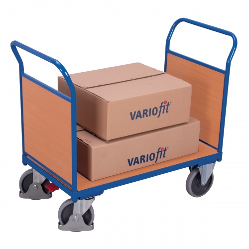VARIOfit Doppel-Stirnwandwagen mit Holzwänden 1000x700mm