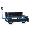 Fetra Handpritschenwagen mit Zugöse, Bordwänden und Polyurethanbereifung, 1540x840mm Ladefläche 750kg Tragkraft-small