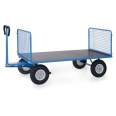 Fetra Handpritschenwagen mit Drahtgitterwänden und Polyurethanbereifung, 1935x995mm Ladefläche 750kg Tragkraft-small