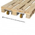 Kongamek Palettenroller verzinkt mit 2000kg Tragkraft für Euro-Paletten 1200x800mm-small