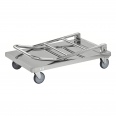 Kongamek Edelstahl- Plattformwagen rostfrei 800x500x940mm Gummibereifung mit Bremse-small