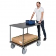 Kongamek ergonomischer Tischwagen in dunkelgrau 965mm hoch mit MDF-Platte-small