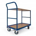 Protaurus Tischwagen mit Bordkante 2 Ladeflächen und schräg abgewinkeltem Schiebegriff 1000x600mm-small
