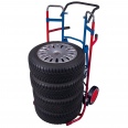 VARIOfit Stahl-Reifenkarre 200kg Tragkraft mit Teleskopauszug Vollgummibereifung-small