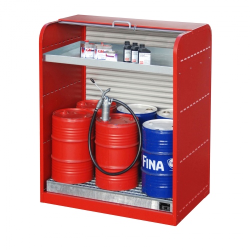 Bauer Gefahrstoff-Rollladenschrank RSG-3, lackiert, Feuerrot
