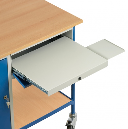 Fetra Rolltisch mit Stahlschrank und ausziehbaren Schublade