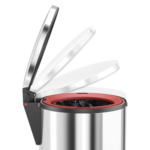Hailo Pure M Tret-Abfalleimer Edelstahl