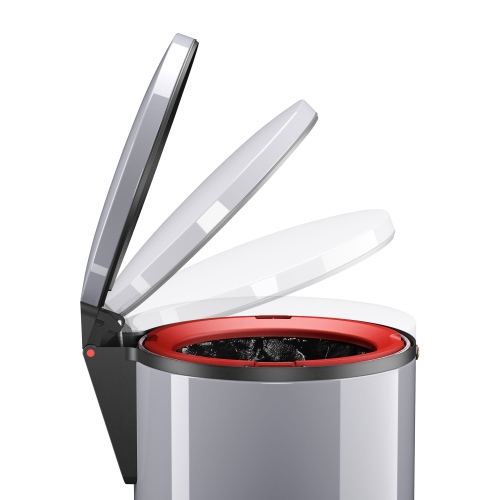 Hailo Pure M Tret-Abfalleimer Silber